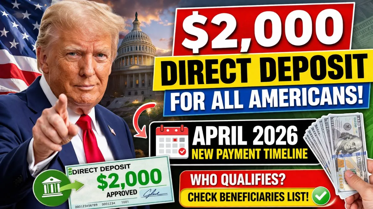 $2000 direct deposit April 2026, stimulus check April 2026, IRS refund schedule 2026, Social Security April payment dates, SSI SSDI April 2026, US government payments 2026, direct deposit eligibility USA, tax refund April 2026, stimulus update USA, April 2026 benefits payment
